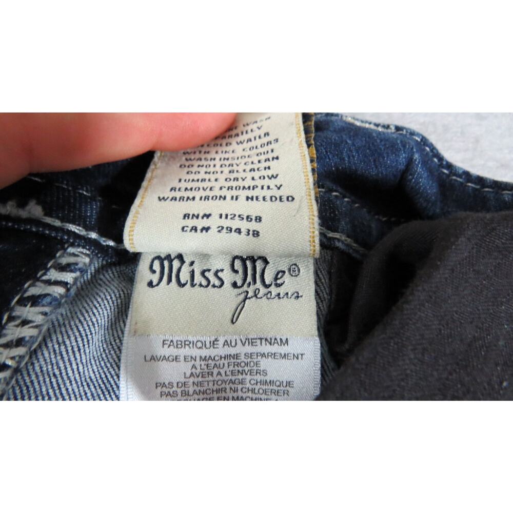 Y2K Miss Me Hailey Skinny Jeans Womens 29 Blue Flap Pocket Bling Stretch Denim - Picture 11 of 13